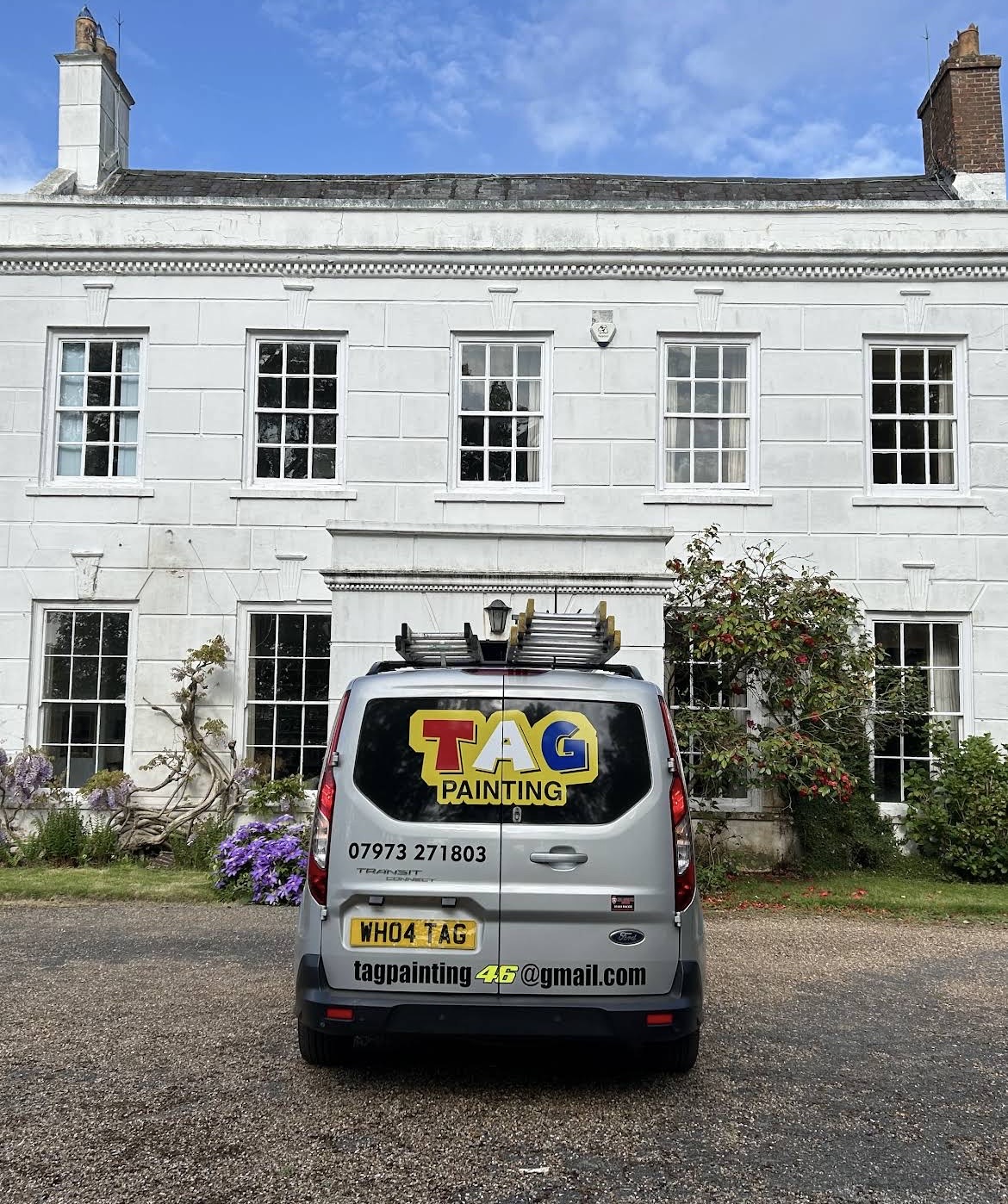 Georgian country house, exterior repaint