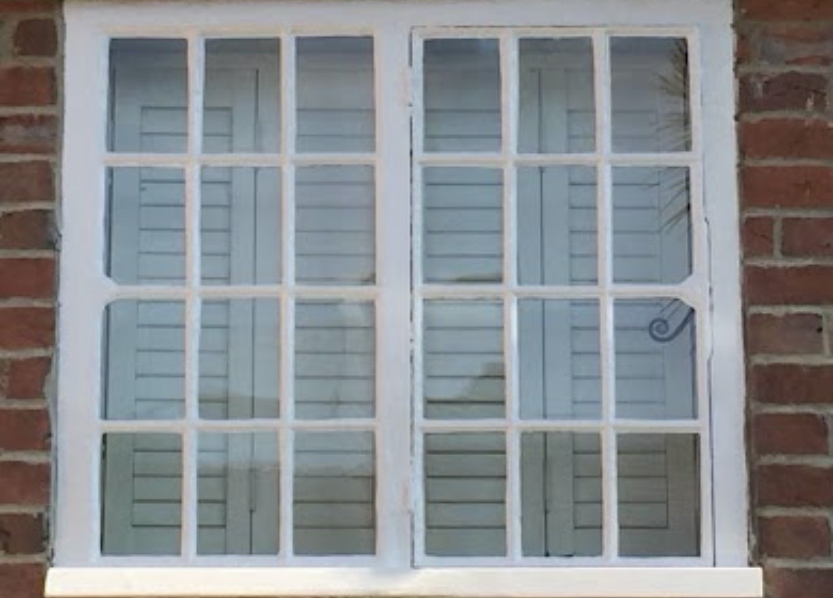 Timber windows, restored and repainted
